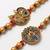 set of 2 peacock & ghungroo design multicolor thread rakhi with roli chawal chandan