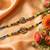 set of 2 multicolor artificial stones & beads thread rakhi with roli chawal chandan