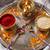 set of 2 krishna ji & ganesh ji beaded religious thread rakhi with roli chawal