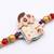 kids shinchan character artificial beads thread rakhi with roli chawal chandan mishri