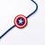 stylish red & blue avengers design kids rakhi with roli chawal chandan mishri