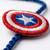 stylish red & blue avengers design kids rakhi with roli chawal chandan mishri