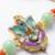 multicolor artificial beads ganesh ji thread rakhi with roli chawal chandan mishri