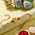 kids pikachu pokemon cartoon yellow & red thread rakhi with roli chawal chandan mishri