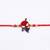 kids spider man character artificial beads thread rakhi with roli chawal chandan