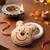kids pooh character artificial beads rakhi with roli chawal chandan mishri