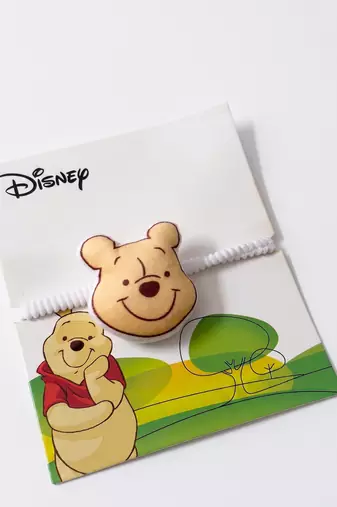 kids pooh character artificial beads rakhi with roli chawal chandan mishri