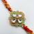 traditional artificial stones thread rakhi with roli chawal chandan mishri