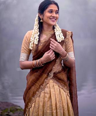 Woven Silk Blend Lehenga Choli with Embroidered Dupatta 2