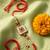 square design multicolor artificial stones & pearls thread rakhi with roli chawal
