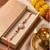 floral design multicolor artificial stones & beads thread rakhi with roli chawal