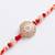 floral design multicolor artificial stones & beads thread rakhi with roli chawal