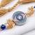 round artificial stones & beads brown thread rakhi with roli chawal chandan mishri