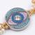 round artificial stones & beads brown thread rakhi with roli chawal chandan mishri