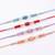 set of 4 multicolor artificial beads thread rakhi with roli chawal chandan mishri