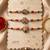 multicolor set of 3 artificial stones religious thread rakhi with roli chawal chandan