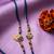 set of 2 krishna & peacock design artificial beads thread rakhi with roli chawal