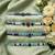 set of 4 blue evil eye thread rakhi with roli chawal chandan mishri