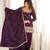 Women's Gorgeous Embroidery Roman Silk Fabric Straight Kurta Shalwar and Dupatta Set