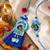 set of 2 peacock design bhaiya bhabhi rakhi with roli chawal chandan mishri