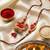 set of 2 artificial beads bhaiya bhabhi rakhi with roli chawal chandan mishri