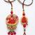 set of 2 artificial beads bhaiya bhabhi rakhi with roli chawal chandan mishri