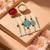 set of 4 family pack beaded thread rakhi with roli chawal chandan mishri
