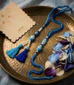 set of 2 traditional bhaiya bhabhi rakhi with roli chawal chandan mishri