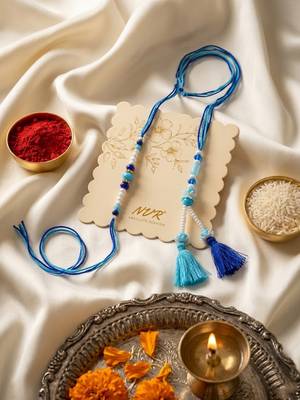 set of 2 traditional bhaiya bhabhi rakhi with roli chawal chandan mishri 3