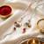 set of 2 artificial stones bhaiya bhabhi rakhi with roli chawal chandan mishri