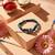 magnetic opening blue meenakari work thread rakhi with roli chawal chandan mishri