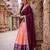 South Indian Style Peach Kanchipuram Silk Lehenga Choli Set for Women