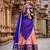 South Indian Style Peach Kanchipuram Silk Lehenga Choli Set for Women