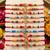 set of 10 artificial stones & beads thread rakhi with roli chawal chandan mishri