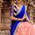 South Indian Style Peach Kanchipuram Silk Lehenga Choli Set for Women