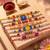 set of 7 multicolor designer thread rakhi with roli chawal chandan mishri