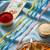 set of 4 multicolor artificial beads thread rakhi with roli chawal chandan mishri