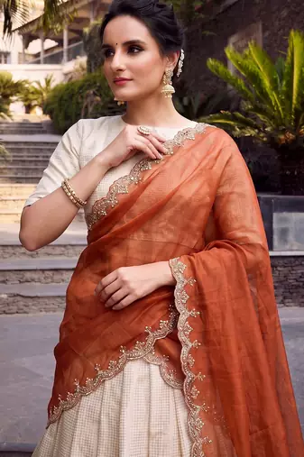 Women Ethnic Wear Jacquard Zari Weaving Lehenga Choli Set with Heavy Dupatta