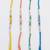 set of 4 multicolor artificial beads thread rakhi with roli chawal chandan mishri