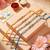set of 4 multicolor artificial beads thread rakhi with roli chawal chandan mishri
