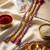 set of 3 multicolor thread rakhi with roli chawal chandan mishri