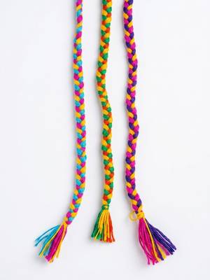 set of 3 multicolor thread rakhi with roli chawal chandan mishri 4