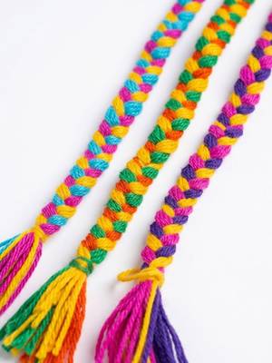 set of 3 multicolor thread rakhi with roli chawal chandan mishri 5