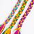set of 3 multicolor thread rakhi with roli chawal chandan mishri