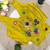 Yellow navratri rayon silk blend mirror work blouse