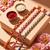 set of 3 multicolor thread rakhi with roli chawal chandan mishri