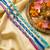 set of 3 multicolor thread rakhi with roli chawal chandan mishri