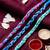 set of 3 multicolor thread rakhi with roli chawal chandan mishri