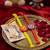 set of 2 superhero kids rakhi with roli chawal chandan mishri