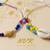 set of 2 artificial beads thread rakhi with roli chawal chandan mishri